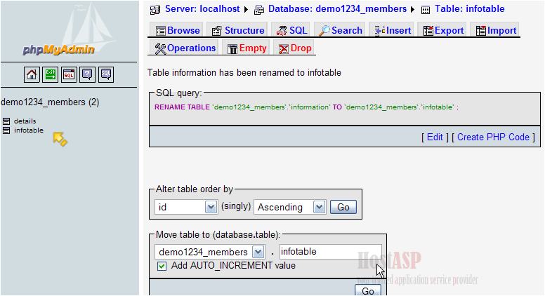rename database phpmyadmin rename database phpmyadmin